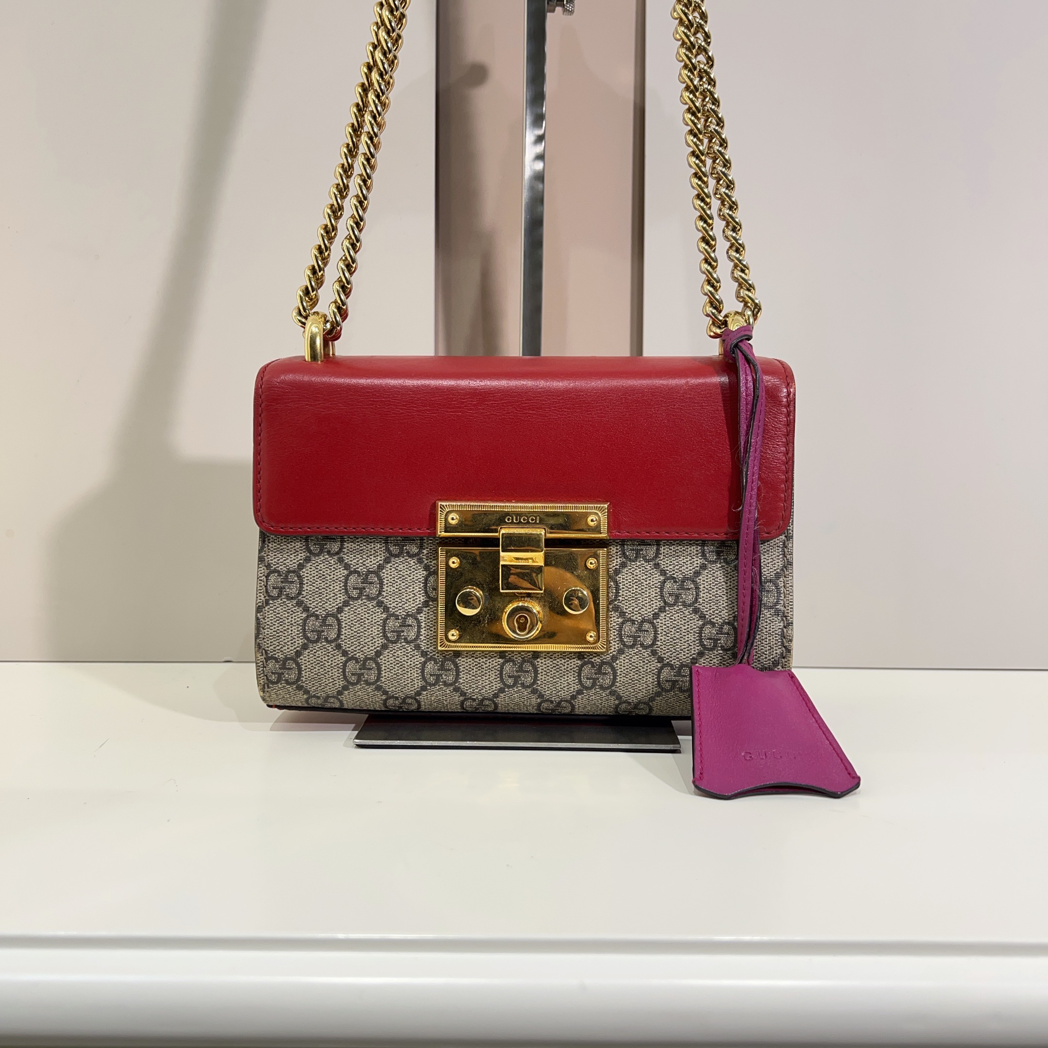 95新 GUCCI/古驰 gucci古驰padlock锁头单肩斜挎包 cj4991