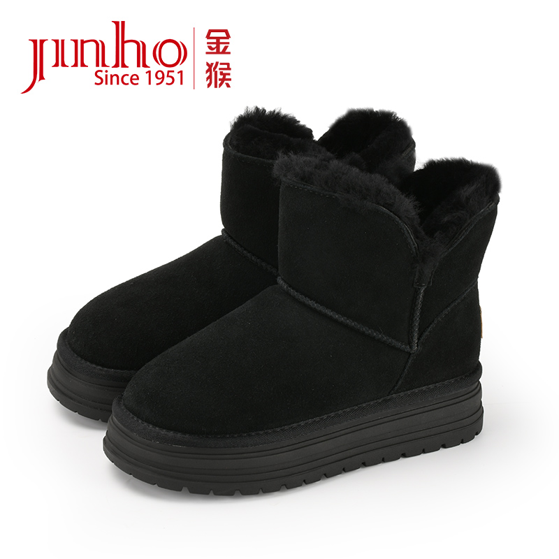 Jinho/金猴秋冬雪地靴休闲女棉鞋厚底加厚加绒冬季U4824004A/B