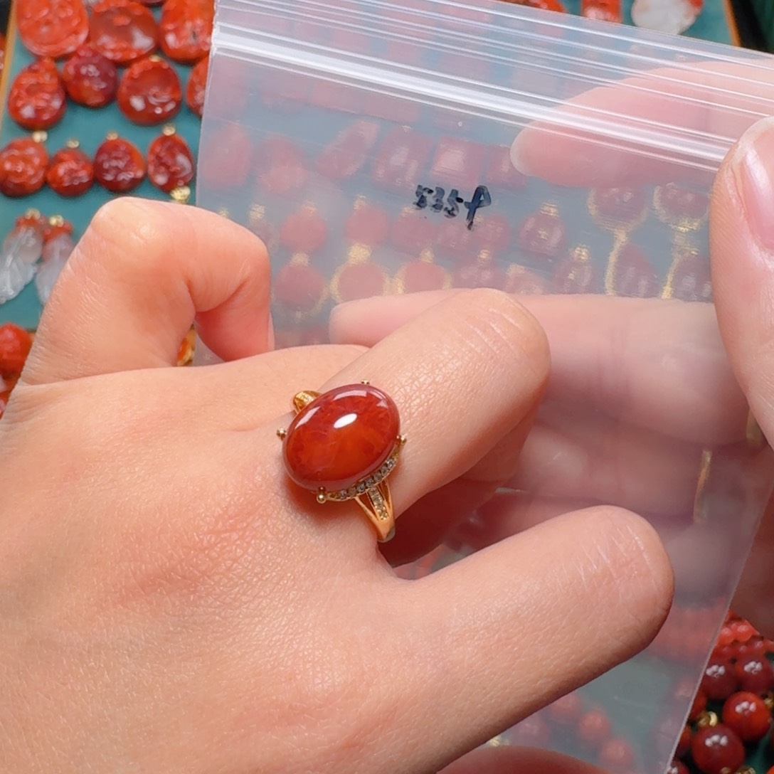 南红玛瑙南红银S925镶嵌