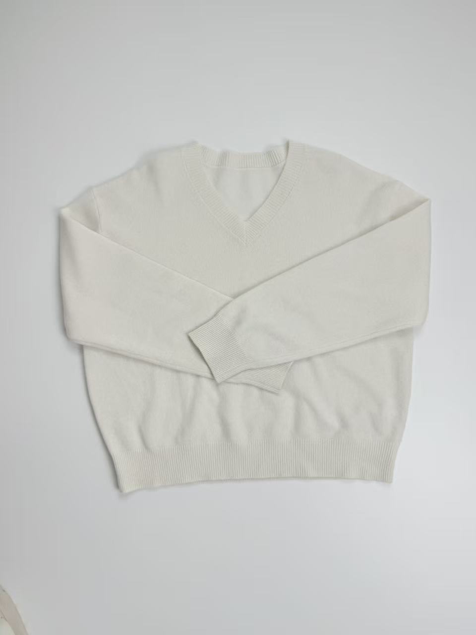 毛衣女装针织打底衫毛针织衫羊毛混纺V领针织衫V领