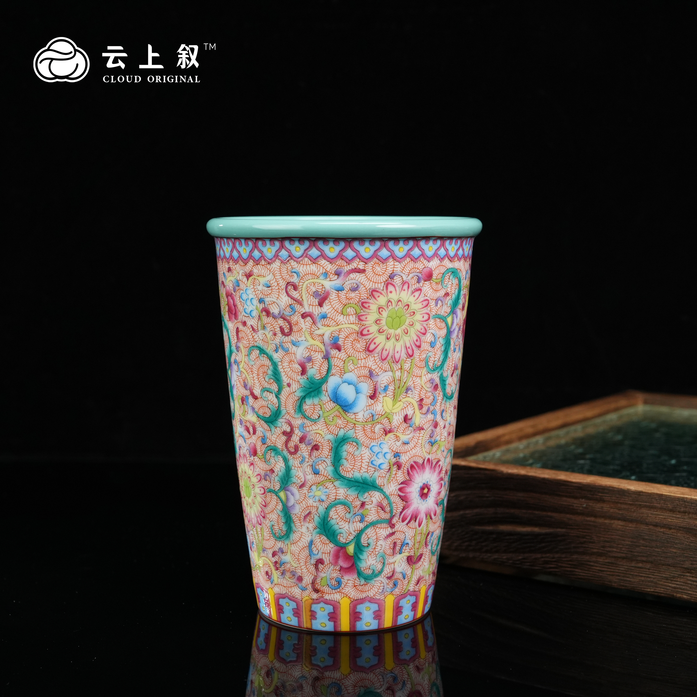 【云上叙】16 QJD09200001 《五言六器•花开盛世》水杯-多样性发一件