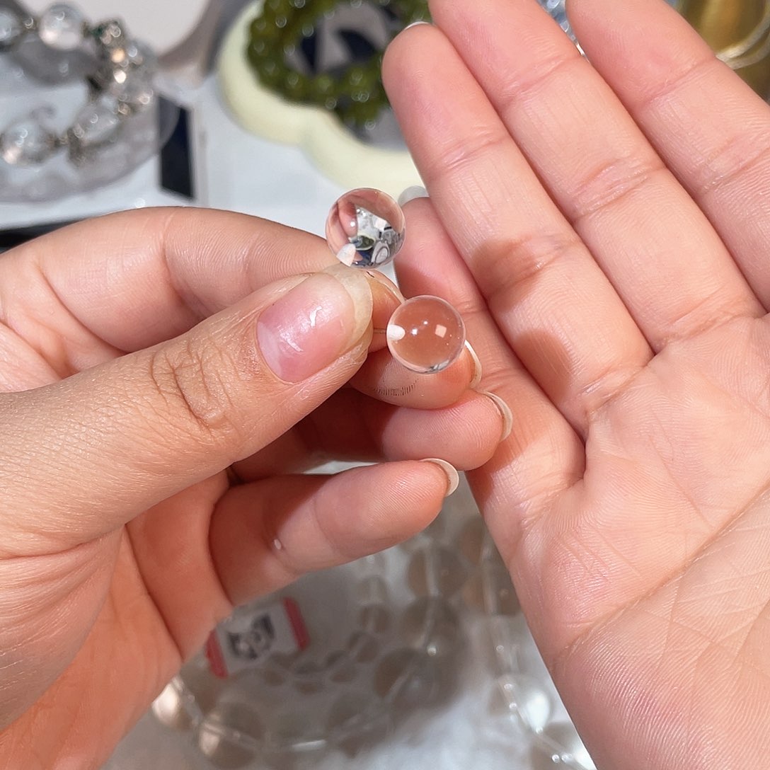 玉白水耳钉2对10m