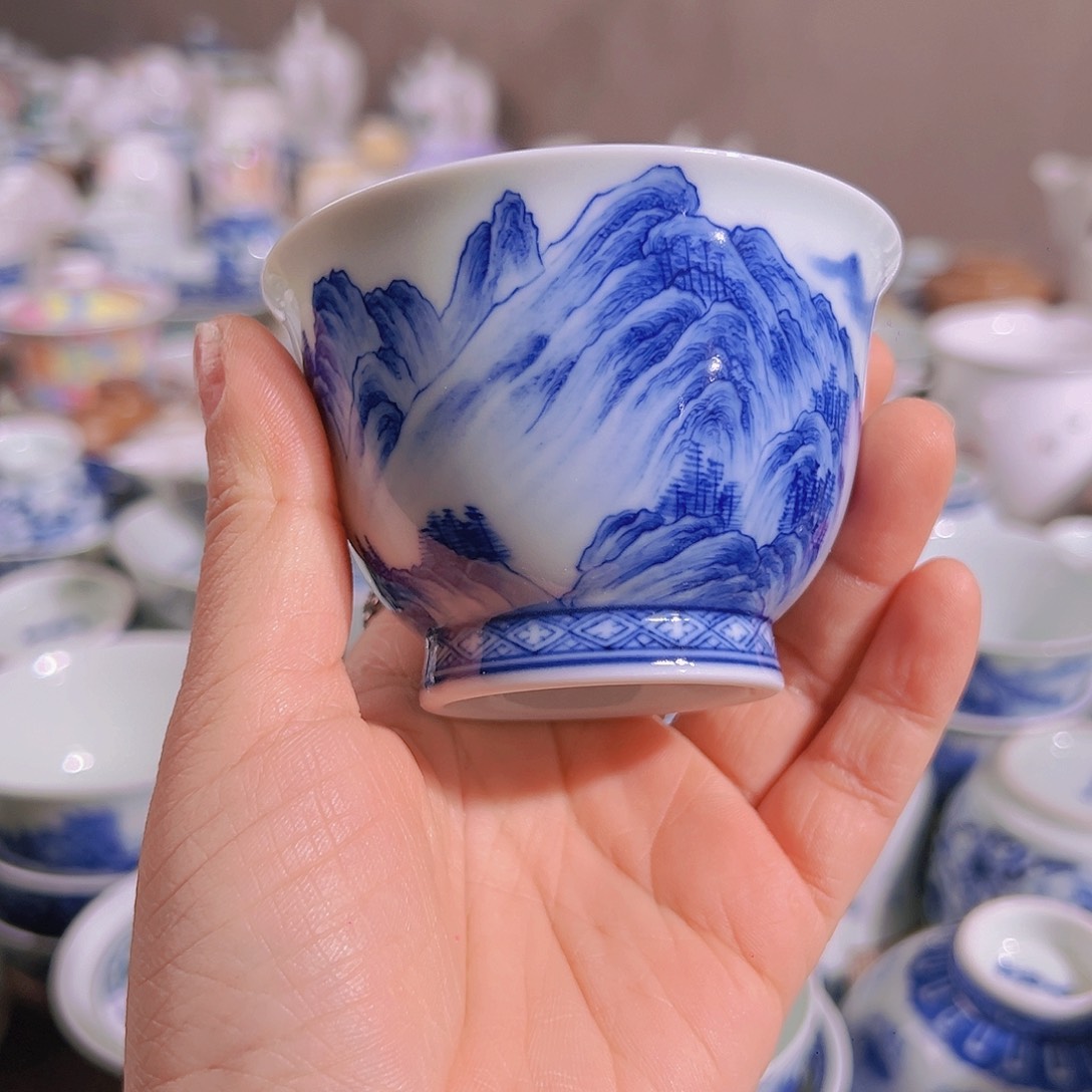 青花山水富春山居图