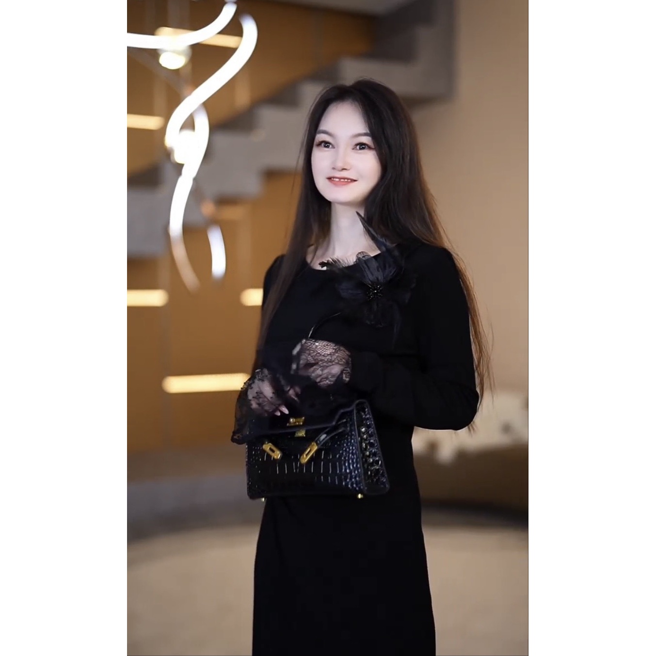 【萍柚凝 】腰精秋季新款法式气质收腰显瘦鱼尾连衣裙-YL0038