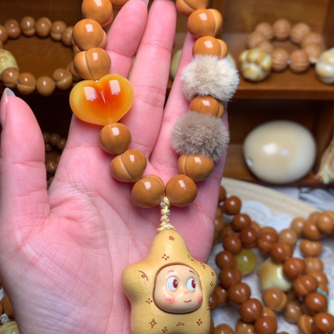 猴头核桃把件15玻璃底定制