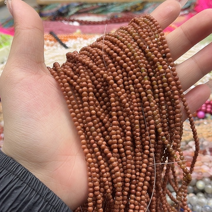 玛瑙/玉髓珠宝半成品未镶嵌2条3mm左右金沙石