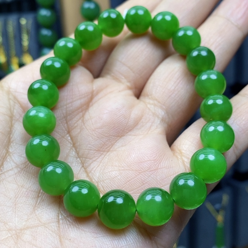 【闪购商品】和田玉手串未镶嵌9.4mm圆珠20颗手串