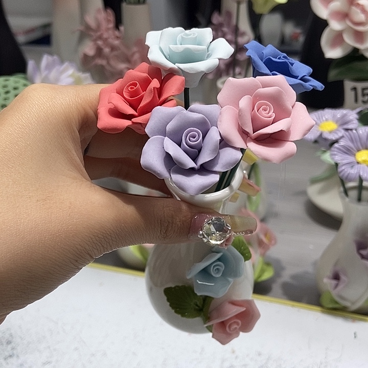 陶瓷纯手工捏花设计