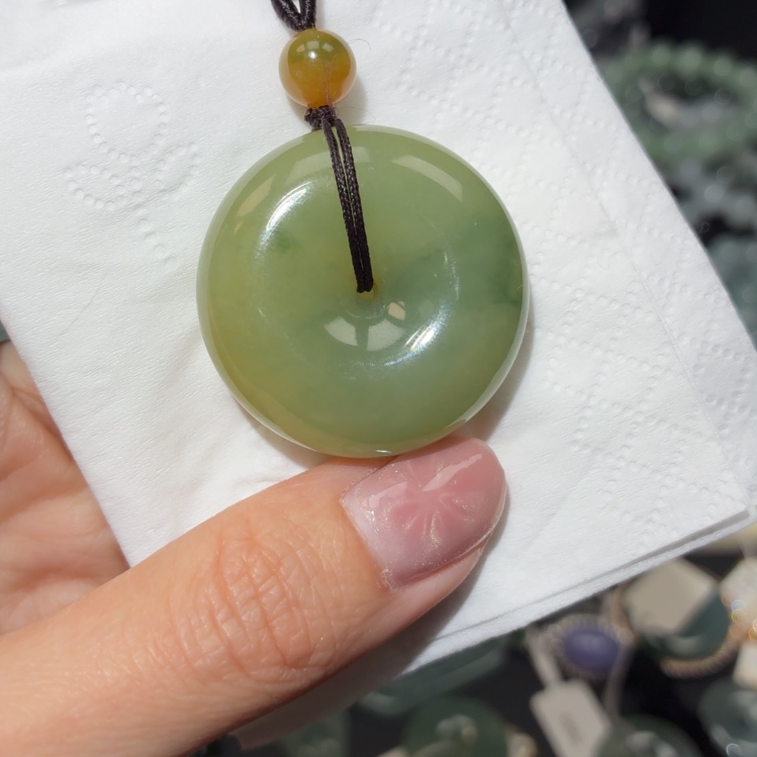 翡翠未镶嵌颈饰翡翠天然A货平安扣