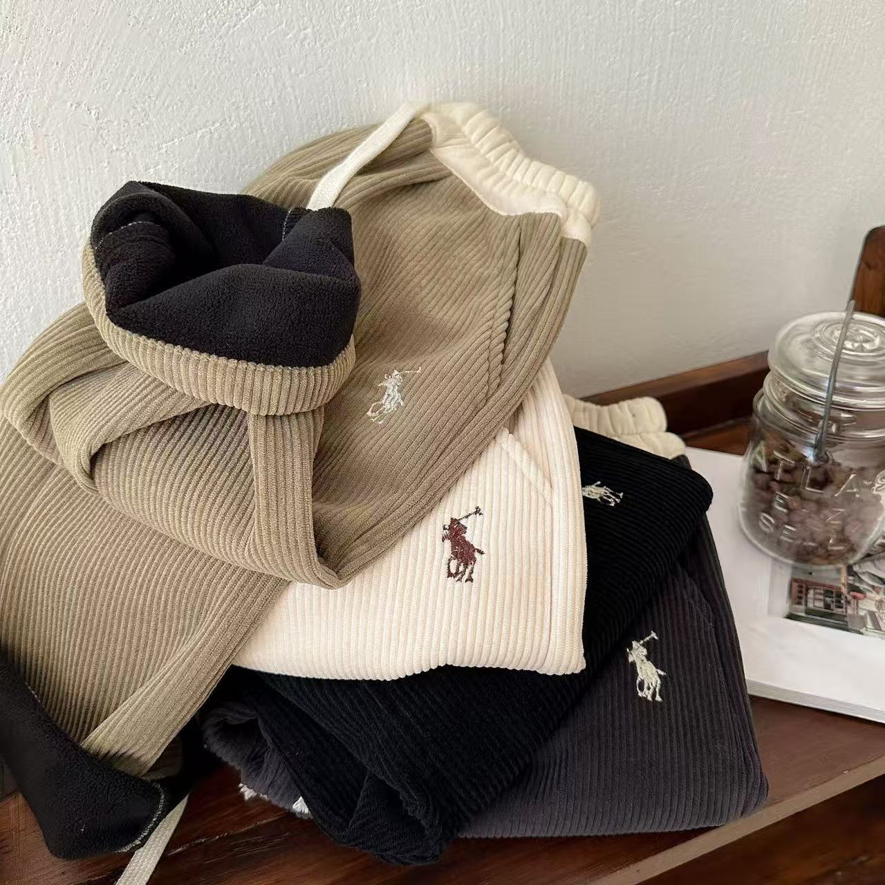 儿童长裤2025冬季新品男女童刺绣坑条长裤宝宝加厚撞色裤潮2566