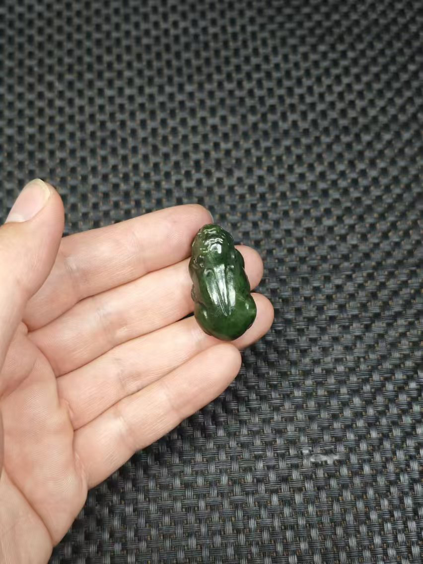 天然和田玉老料碧玉貔貅1.31清货2