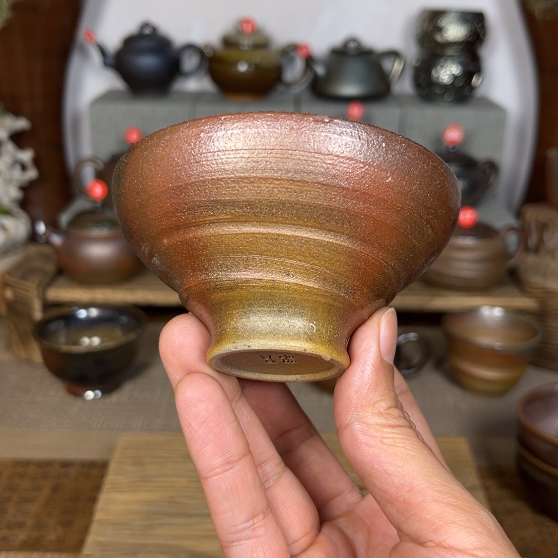 壶粗白泥秋韵风格120cc螺纹扭扭杯