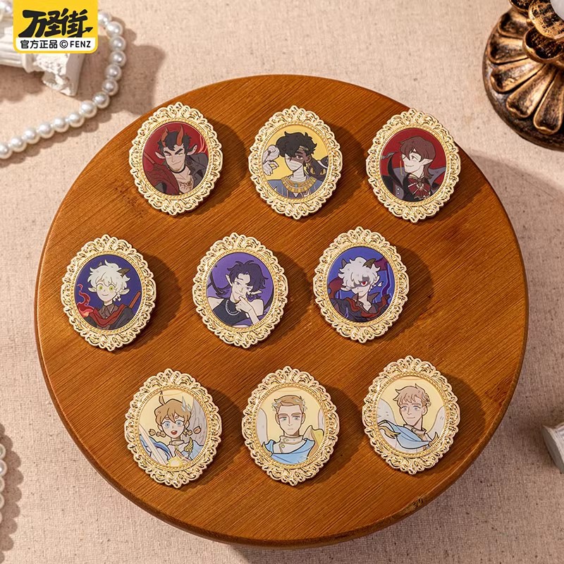 万圣街【拆盒】八周年系列徽章透卡镭射票亚克力挂件动漫潮玩盲盒