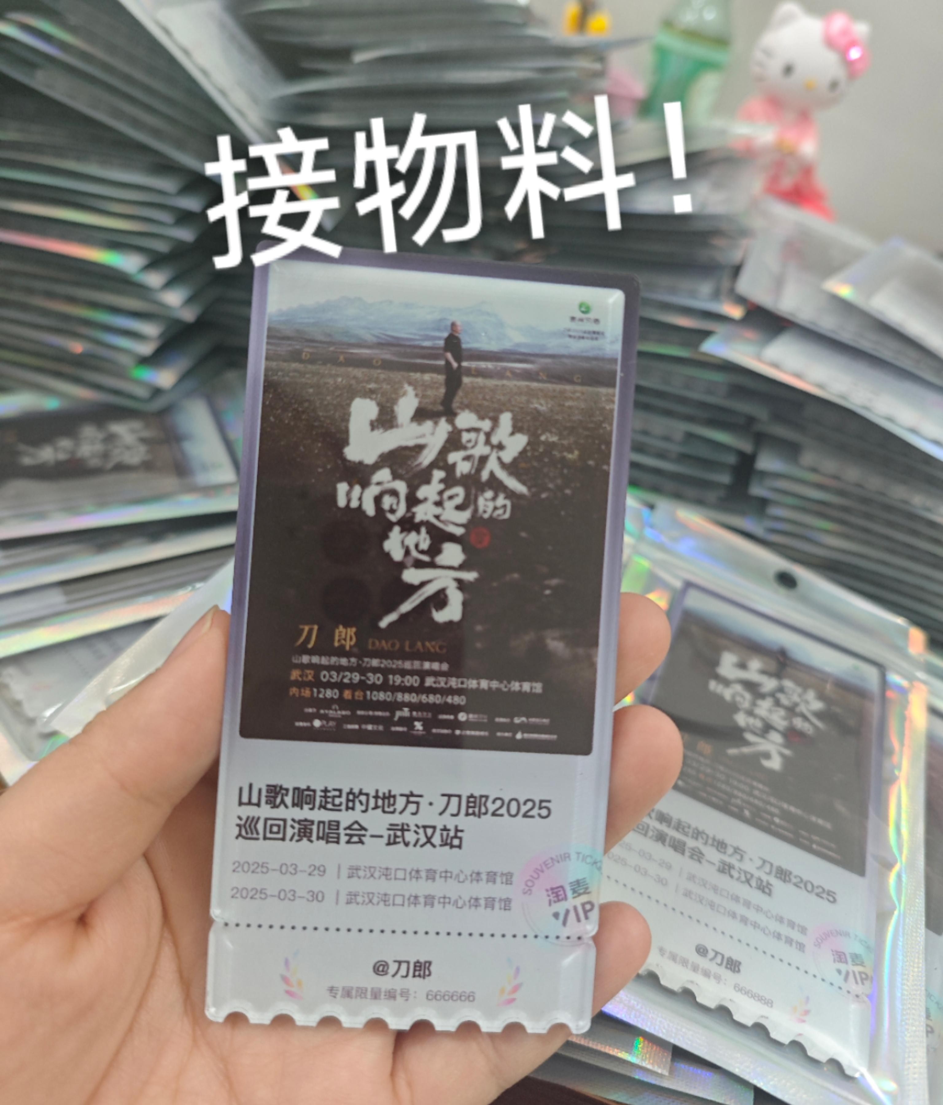 刀郎2025演唱会门票根亚克力会唱歌的冰箱贴定制NFC纪念明星周边
