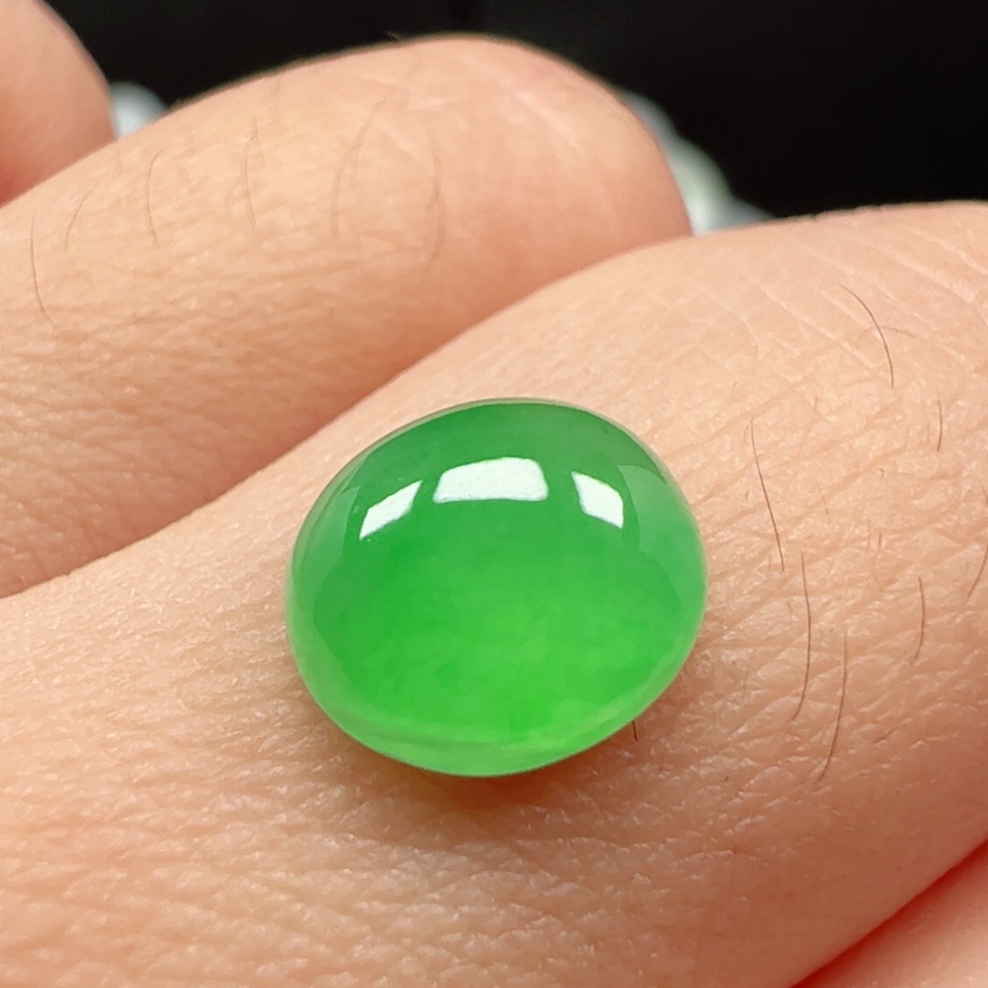 翡翠未镶嵌耳饰蛋面