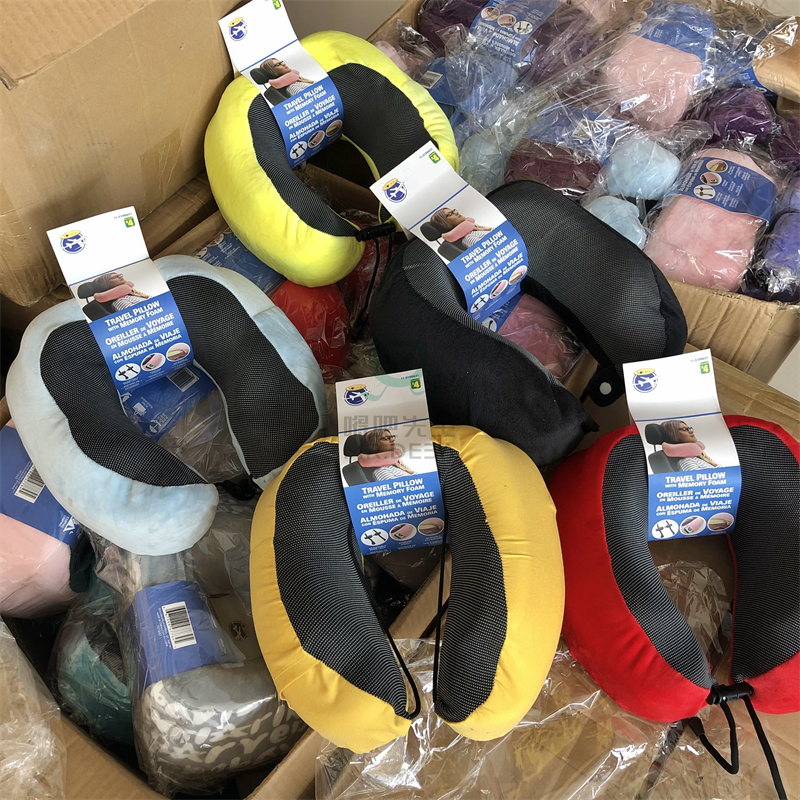 出老美！记忆棉U型枕旅行出差午休汽车护颈枕可拆洗靠枕