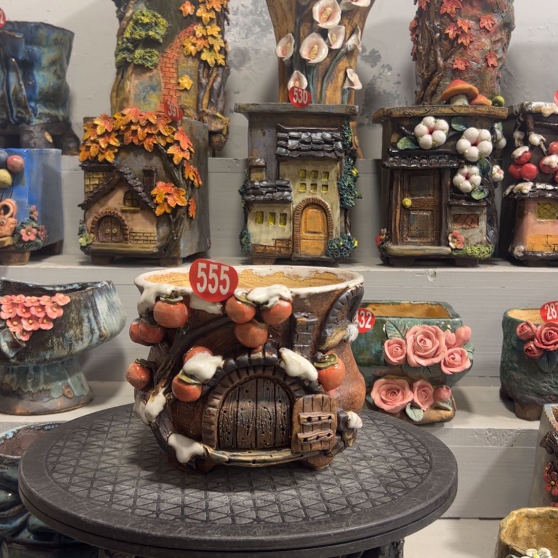 微瑕555 号陶然花盆手工花盆