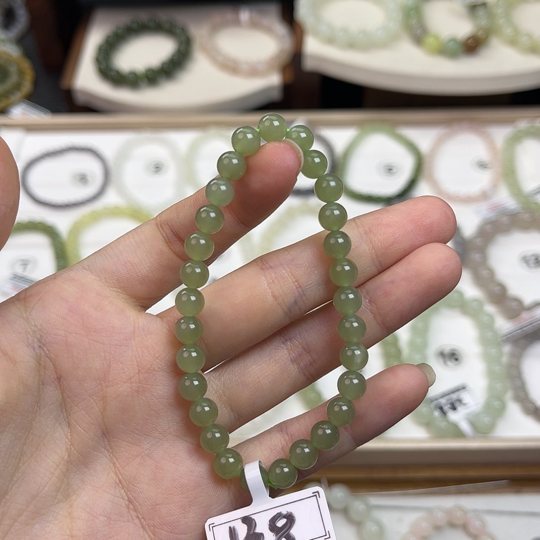 未镶嵌和田玉手串和田玉卡6冰茶晴