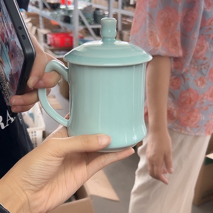 龙泉云间青瓷小米茶器