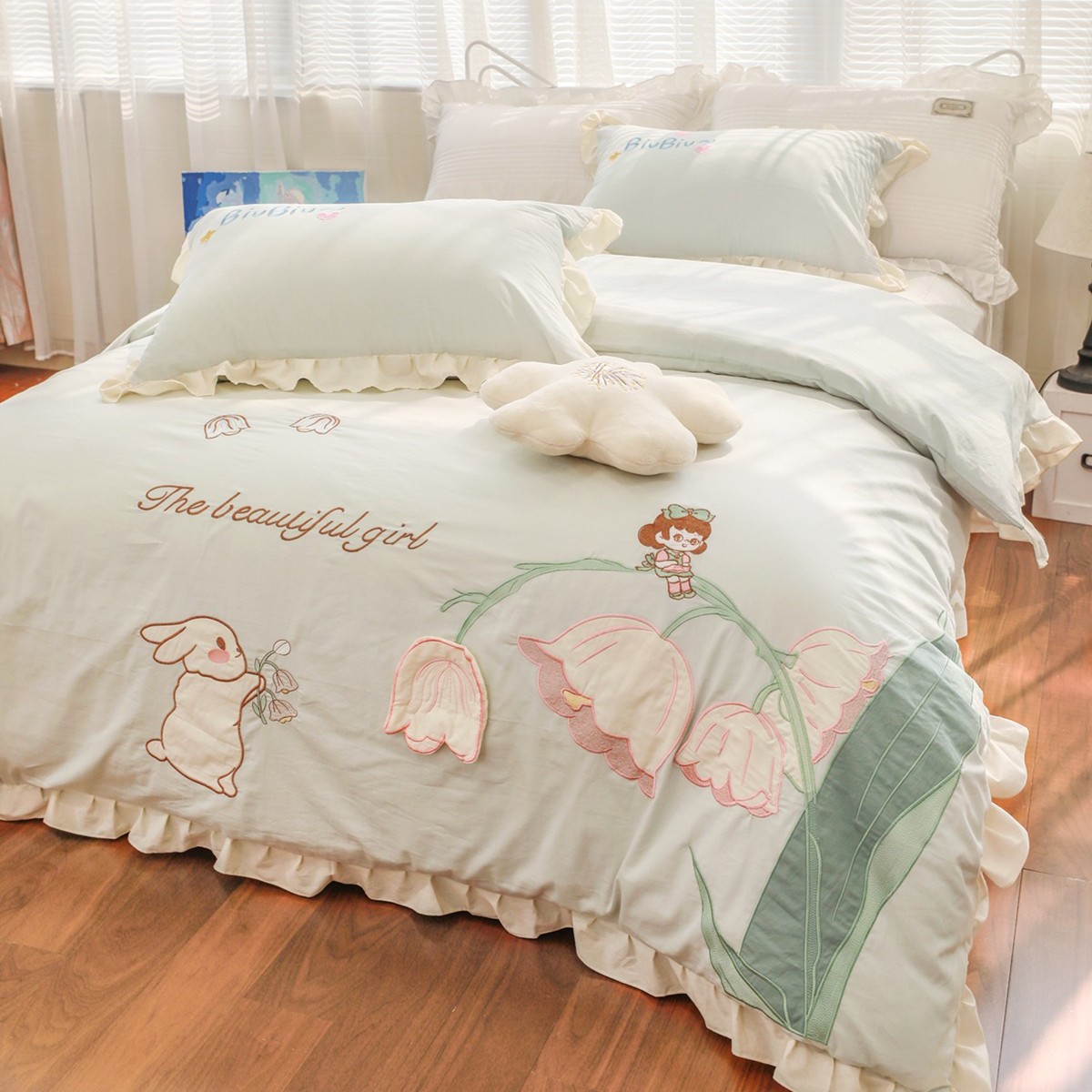 2025春款新品！优雅法式 全棉100棉四件套  公主风小清新少女心