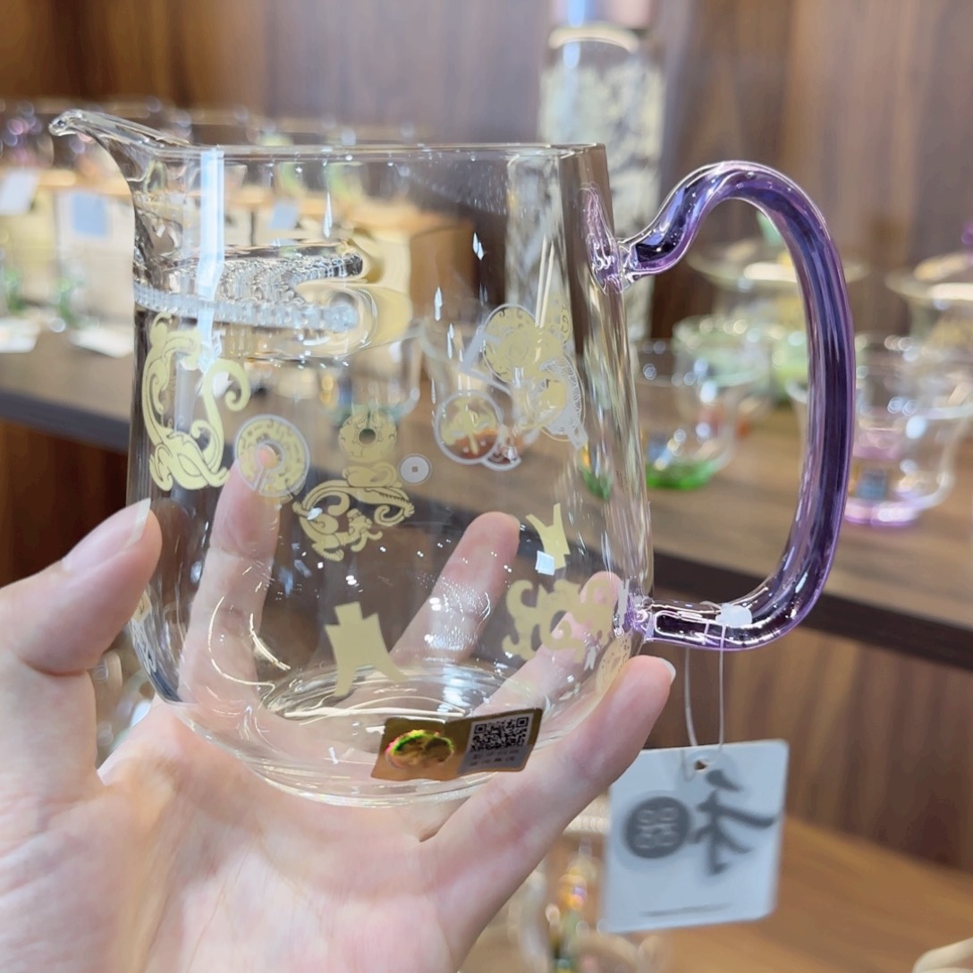 禾器丰然瑞币纹浅紫色