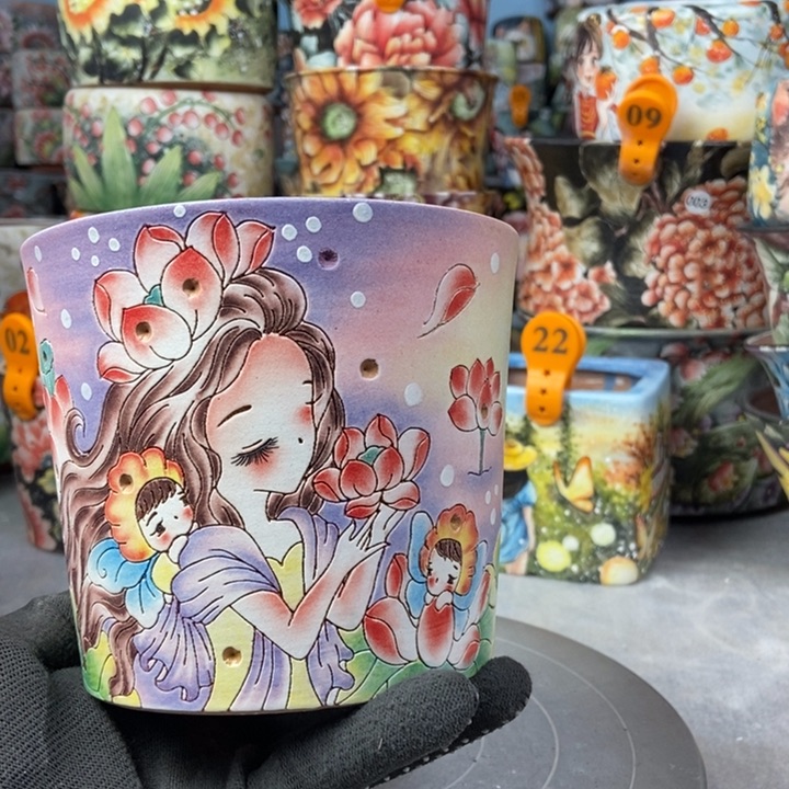 红陶景德镇艺术手绘作品