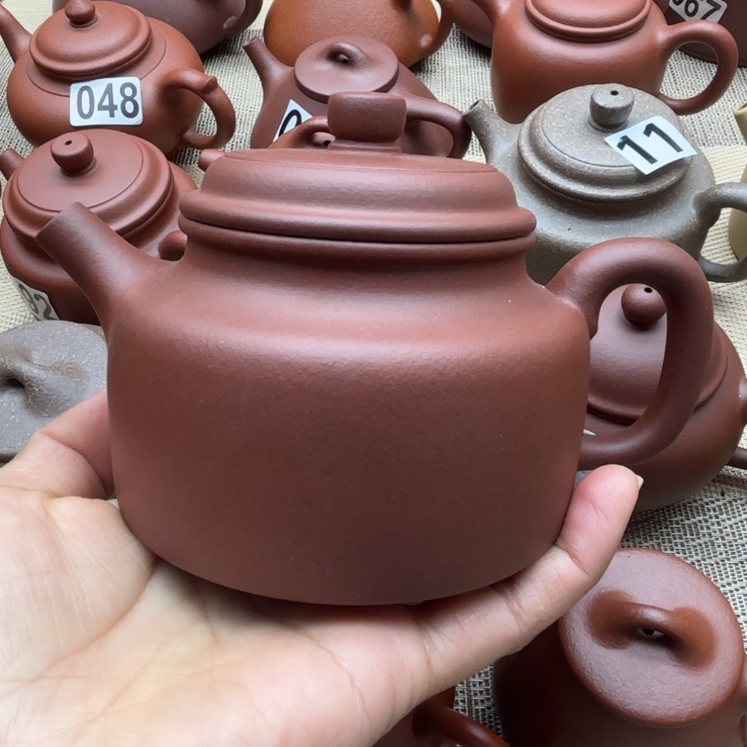 紫砂茶壶紫泥德钟240cc微瑕