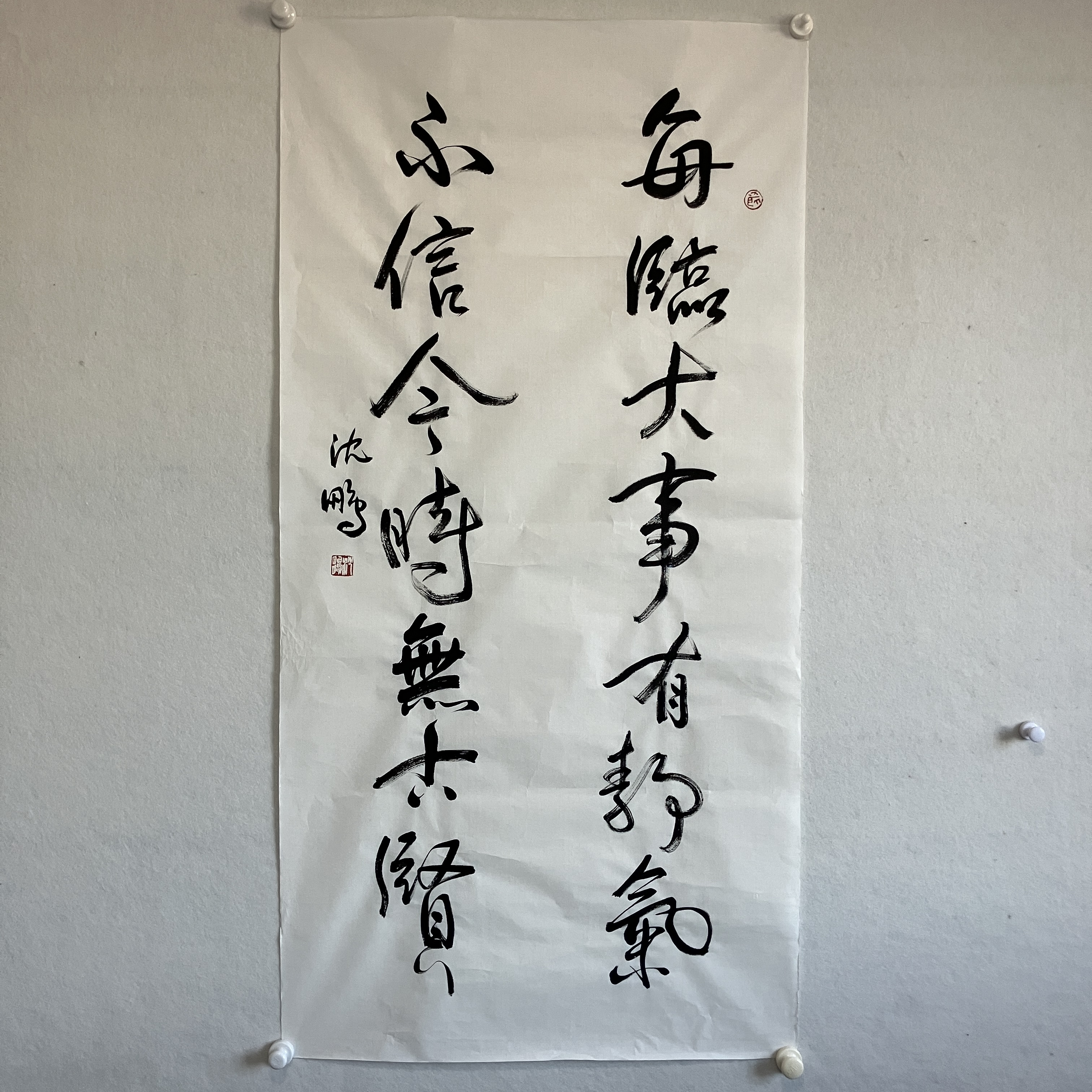 5263 沈鹏 书法纸本水墨画心68×136