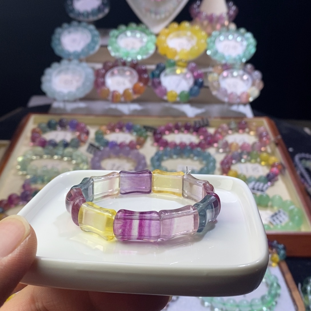 手链未镶嵌萤石竹节手牌12mm