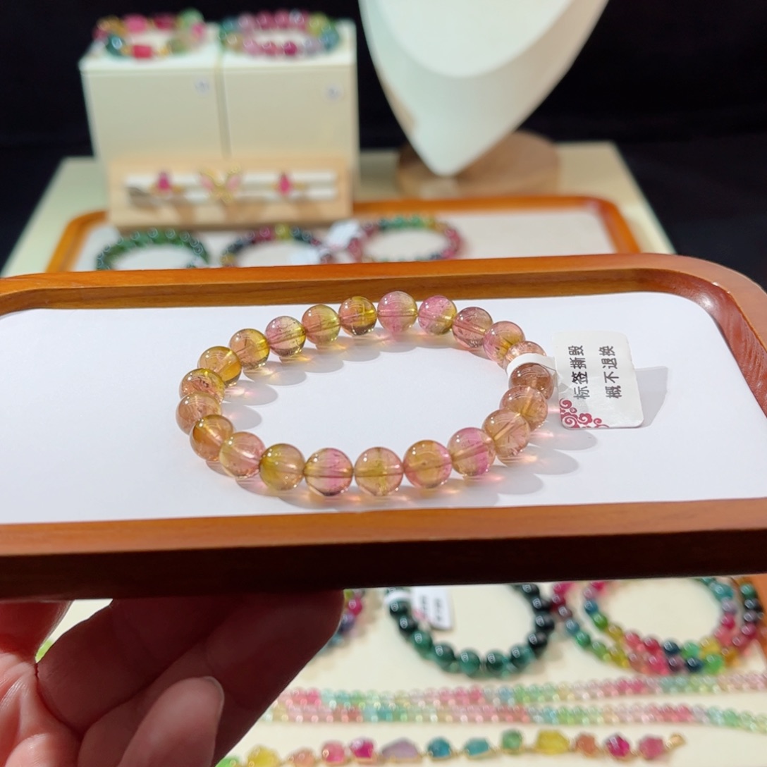 碧玺手串未镶嵌手串