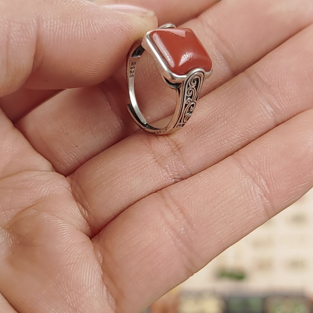 玛瑙手饰银S925镀金镶嵌