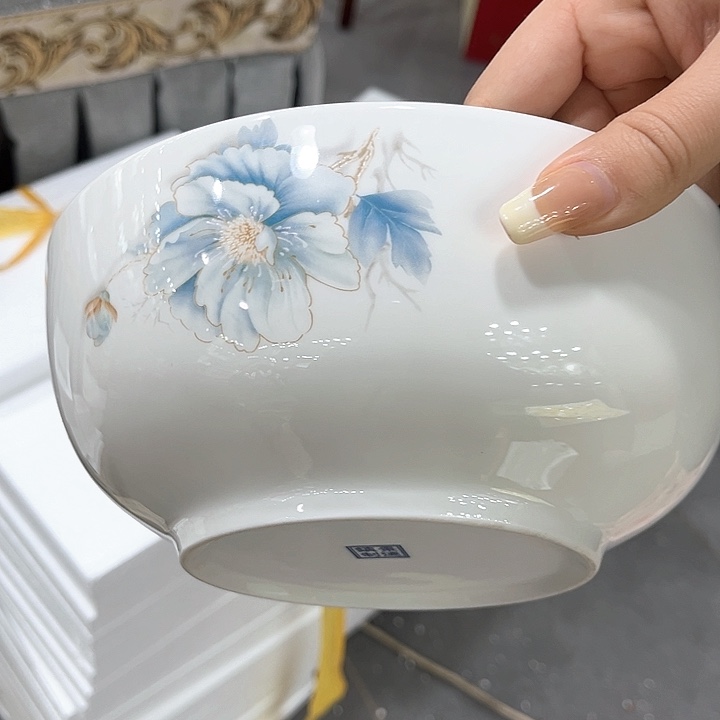 景德镇陶瓷陶瓷八寸汤碗1个