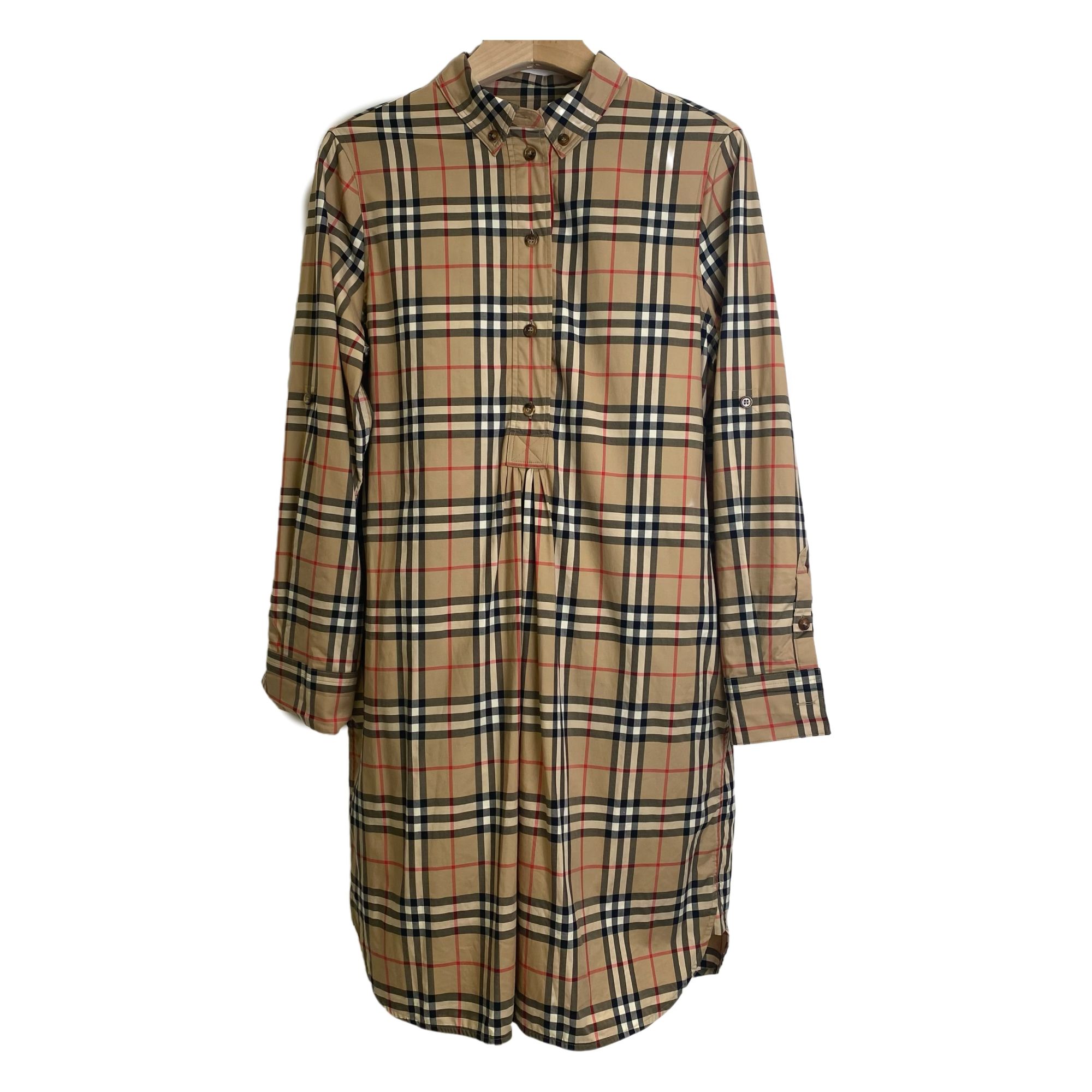 95新 BURBERRY/博柏利 经典格纹连衣裙 J2004 uk10码  CS