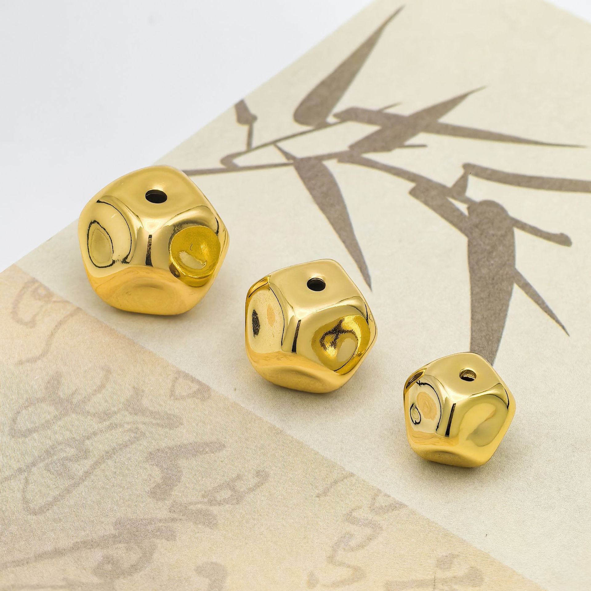铜合金配饰铜镀真金异形隔珠DIY手工饰品配件