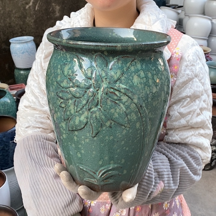 紫砂花盆正品口20高25