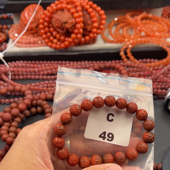 南红玛瑙未镶嵌多样性发货默认微瑕称重10mm