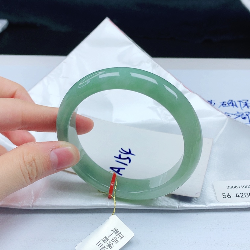 【闪购商品】翡翠手镯未镶嵌天然缅甸a货手镯56