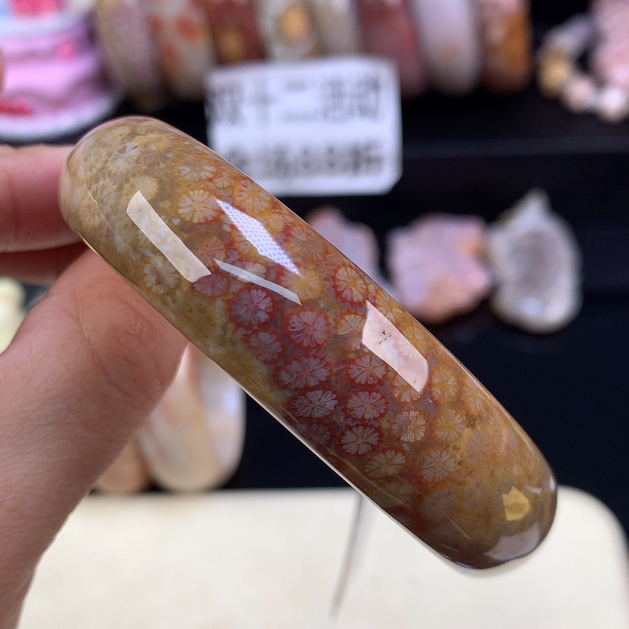 【闪购商品】颈饰未镶嵌硅化珊瑚（珊瑚玉）3号小花56圈