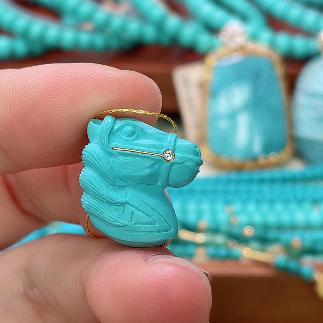 未镶嵌绿松石珠宝半成品