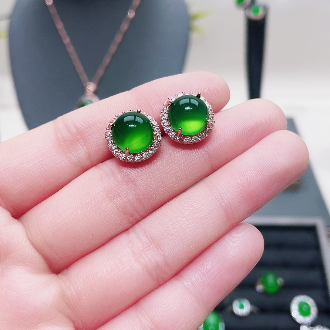 玛瑙/玉髓耳钉合金