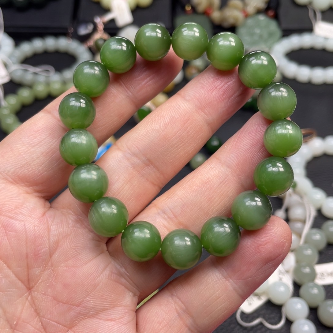 和田玉未镶嵌手链