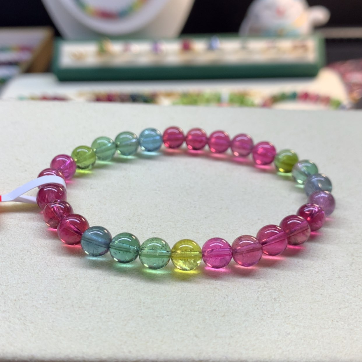 【闪购商品】碧玺手串未镶嵌碧玺艳丽彩虹6.8mm