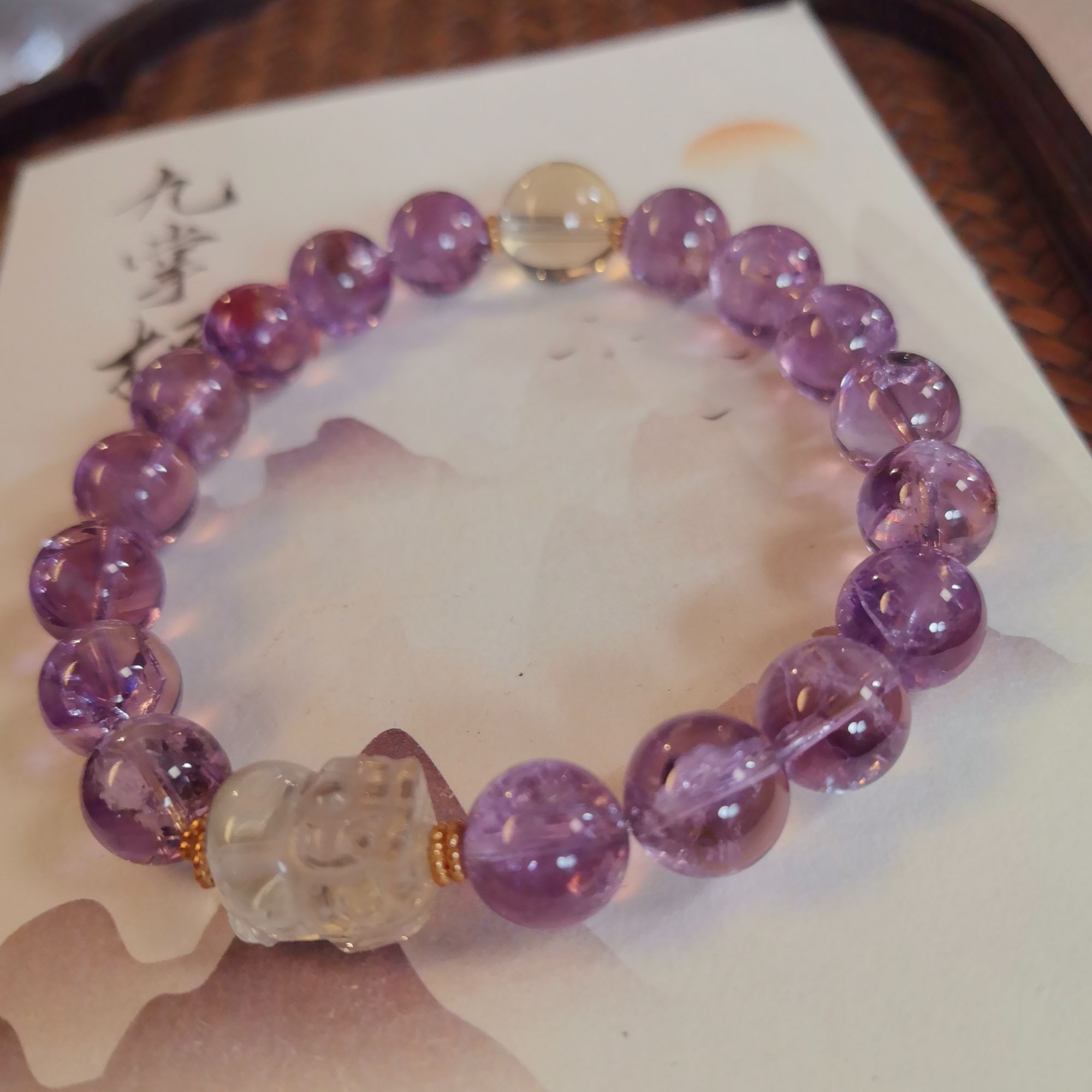 阿赛紫水晶单圈手串简约百搭—多样性发其一【JJ093】