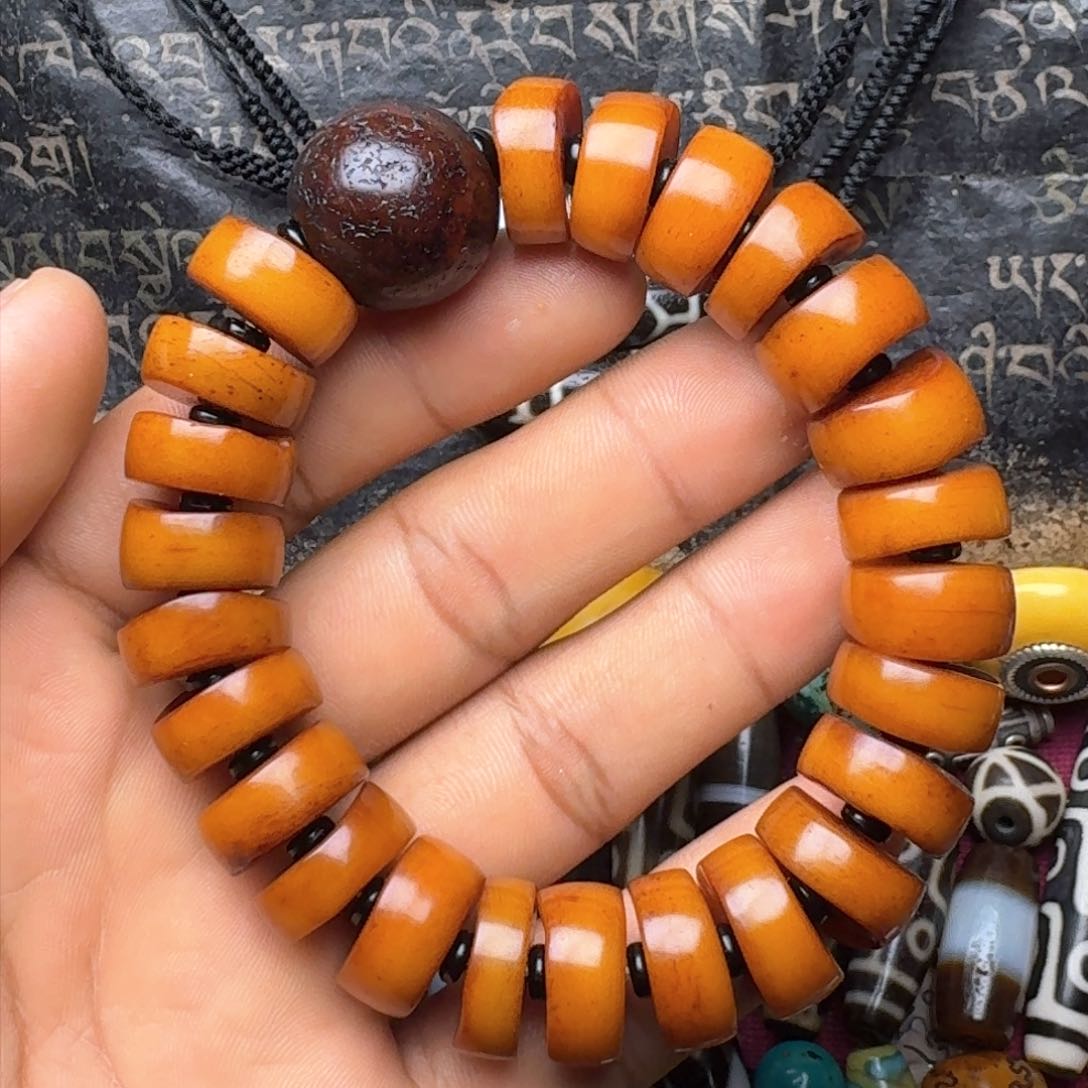 柏香籽/百香籽手串牦牛骨