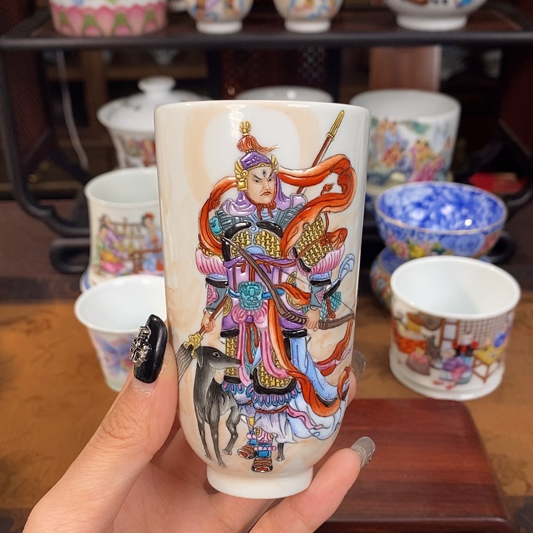 开***笑景德镇全手工手绘陶瓷