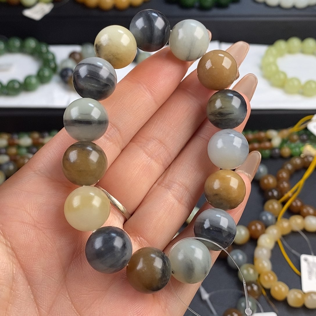 和田玉手串未镶嵌峻*