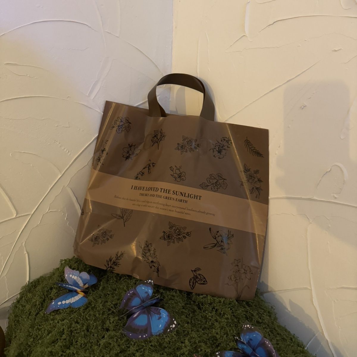 磨砂褐色竖版服装店手提袋加厚高档礼品购物袋塑料包装袋定制logo