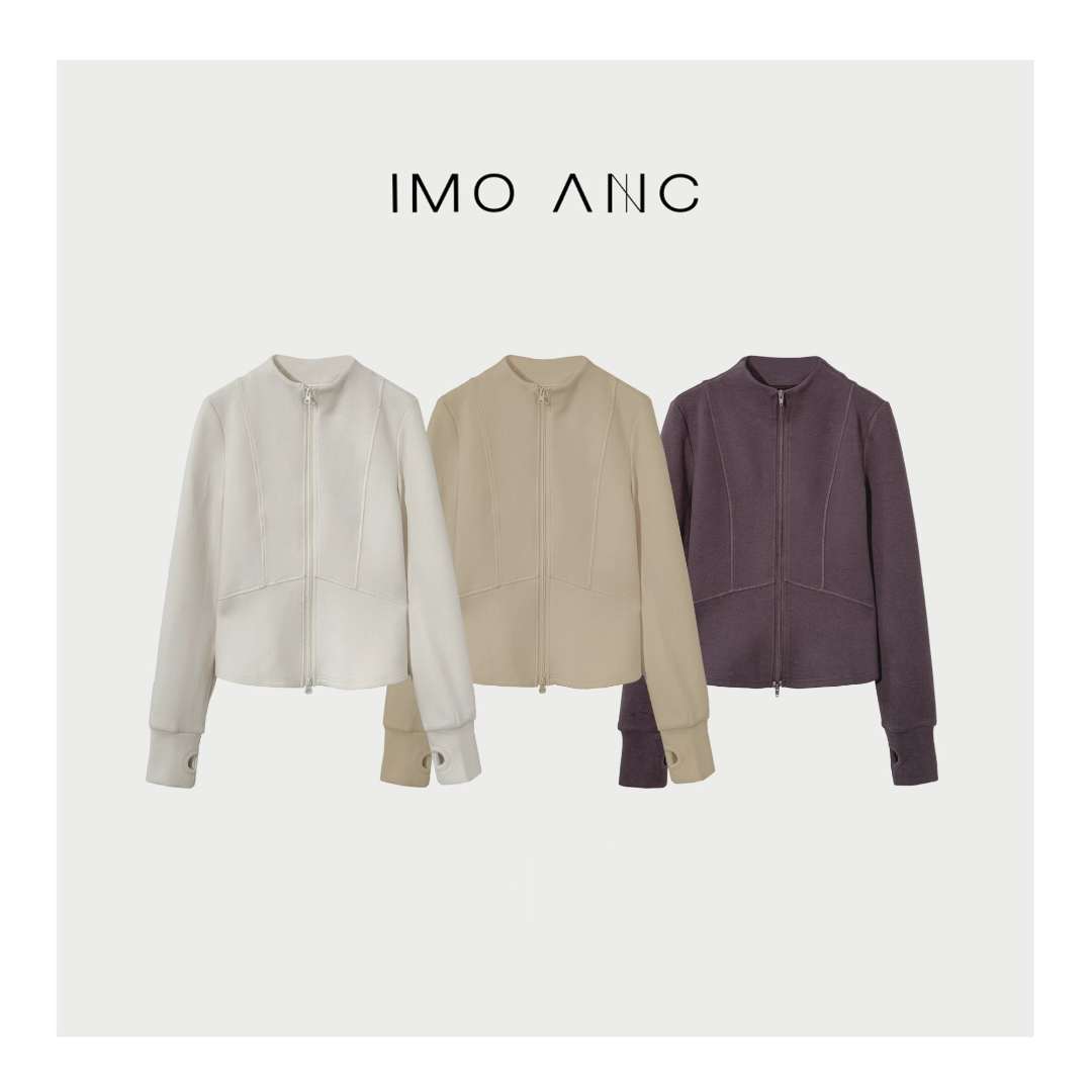 IM SO FANCY小糯米绒防风袖口收腰立裁双拉链外套D752