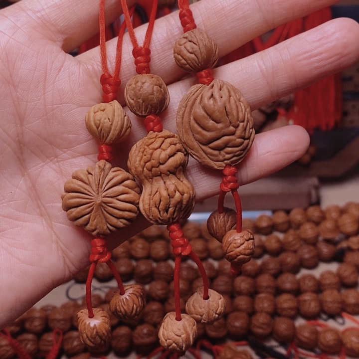 吊坠桃核桃枭挂件