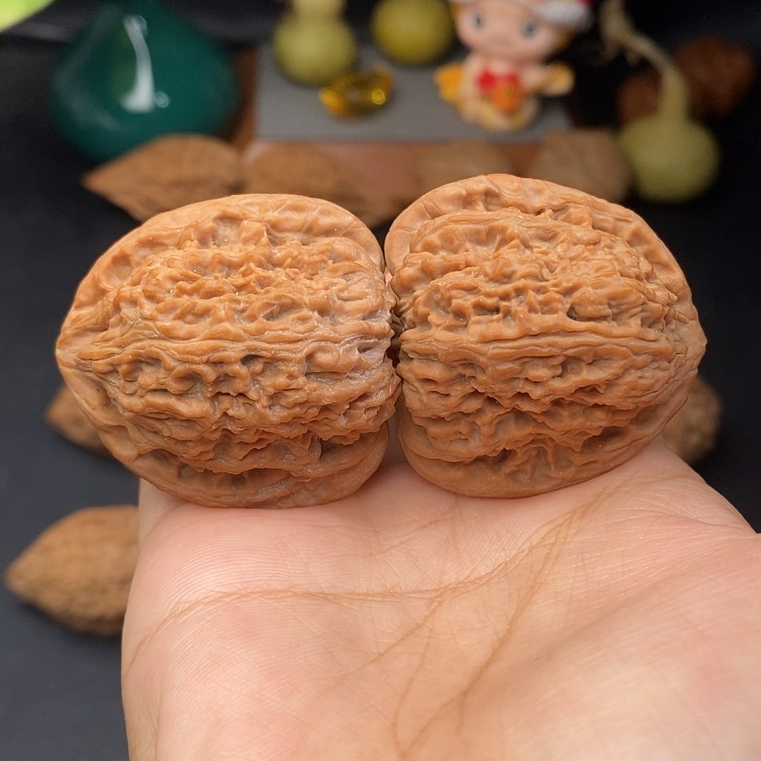 把件文玩核桃三角疆全品40+